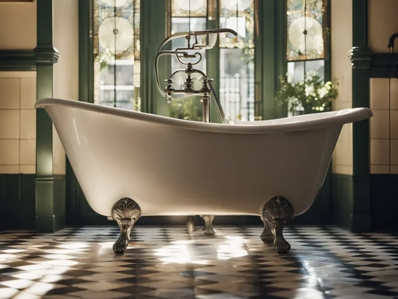 cast iron bathtub